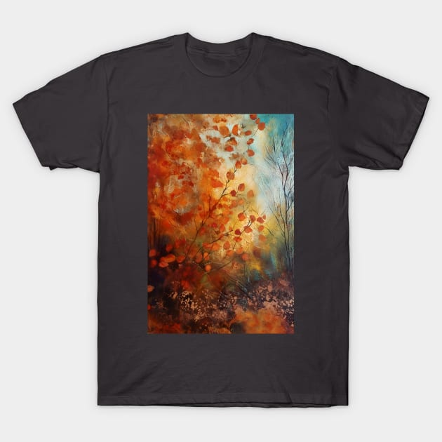 Rusty textured countryside autumn3 T-Shirt by redwitchart